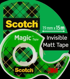 Online Scotch® Magic Invisible -Teippi, 19 Mm X 15 M + Kateen Sopiva Katkaisulaite Toimistotarvikkeet