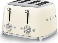 Smeg Kypsentäminen-Tsf03Creu 4-Viipaleen Leivanpaahdin Kerma
