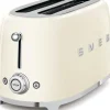 Smeg Kypsentäminen-Tsf02Creu 4-Viipaleen Leivanpaahdin Kerma