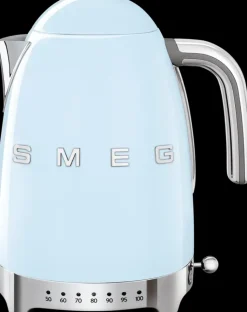 Smeg Kahvi Ja Tee-Vaaleansininen Vedenkeitin Lampotilansaadolla Klf04Pbeu