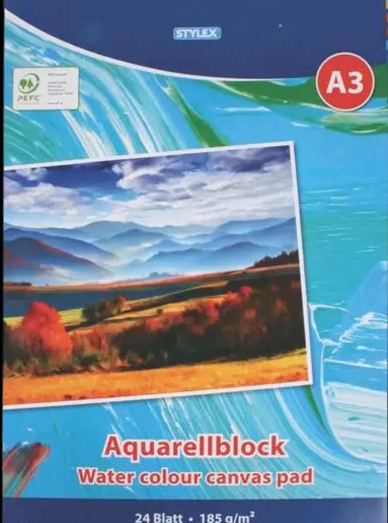 Stylex Askartelutarvikkeet-Akvarellilehtio A3