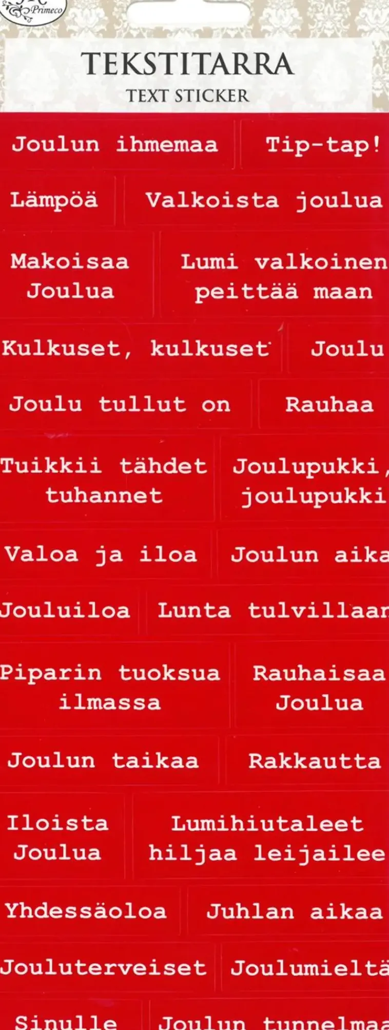 New Tekstitarra Joulusanonnat Punainen Askartelutarvikkeet