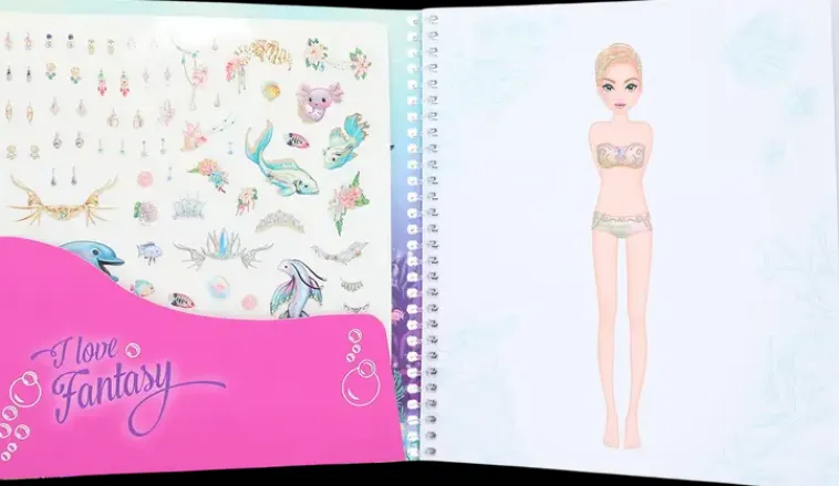 TOPModel Askartelutarvikkeet-Dress Me Up Tarrakirja Mermaid