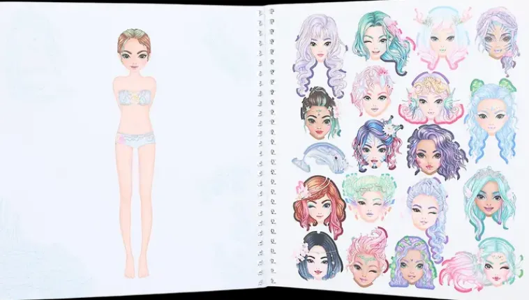 TOPModel Askartelutarvikkeet-Dress Me Up Tarrakirja Mermaid