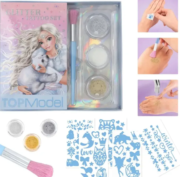 TOPModel Askartelutarvikkeet-Kimalletatuointisetti Iceworld