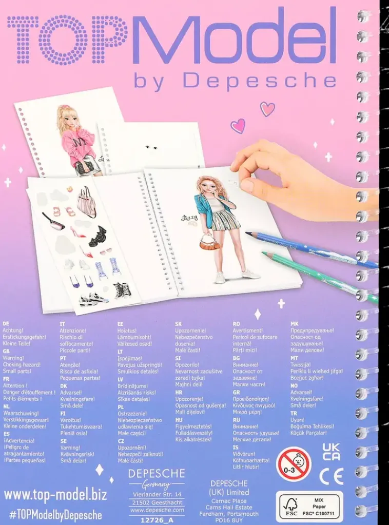 TOPModel Askartelutarvikkeet-Taskuvarityskirja