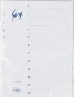 Online Valilehti A4 12-Osainen Blanco Valkoinen Paperitarvikkeet